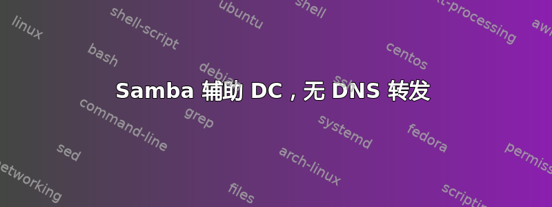 Samba 辅助 DC，无 DNS 转发