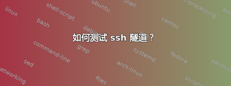 如何测试 ssh 隧道？