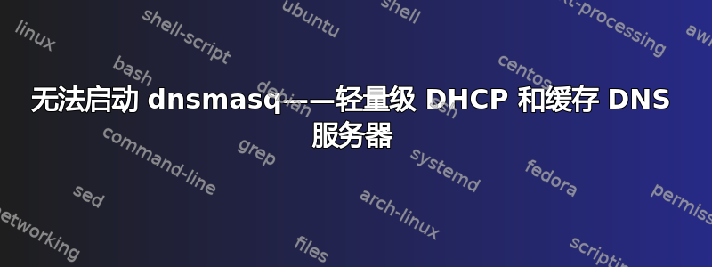 无法启动 dnsmasq——轻量级 DHCP 和缓存 DNS 服务器