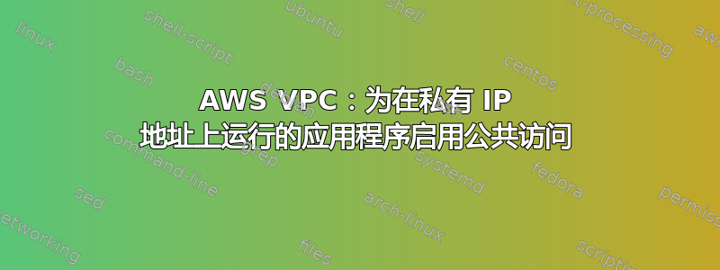 AWS VPC：为在私有 IP 地址上运行的应用程序启用公共访问