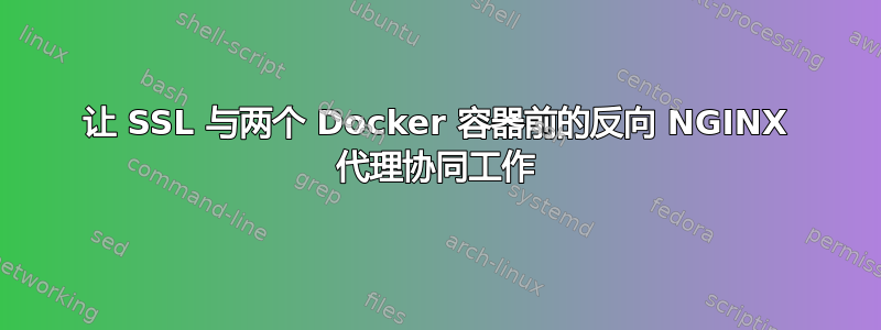 让 SSL 与两个 Docker 容器前的反向 NGINX 代理协同工作