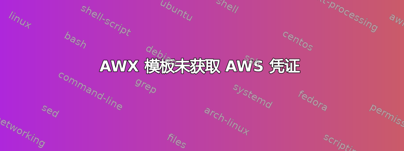 AWX 模板未获取 AWS 凭证