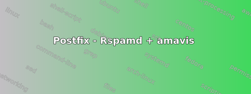 Postfix - Rspamd + amavis