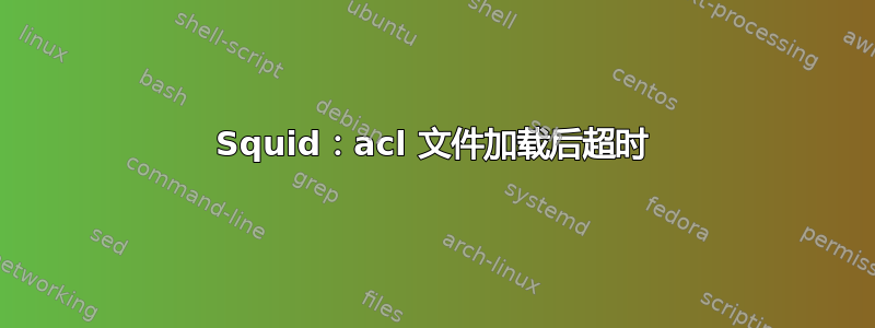 Squid：acl 文件加载后超时