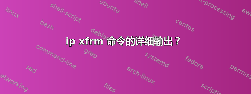 ip xfrm 命令的详细输出？