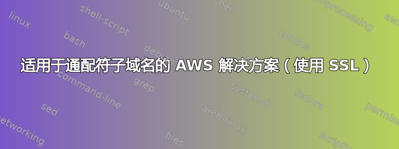 适用于通配符子域名的 AWS 解决方案（使用 SSL）