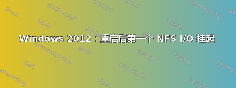 Windows 2012：重启后第一个 NFS I/O 挂起