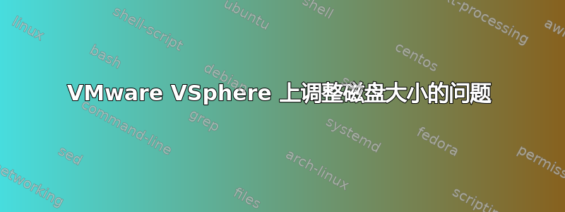 VMware VSphere 上调整磁盘大小的问题