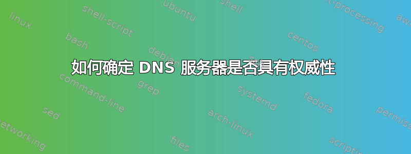 如何确定 DNS 服务器是否具有权威性