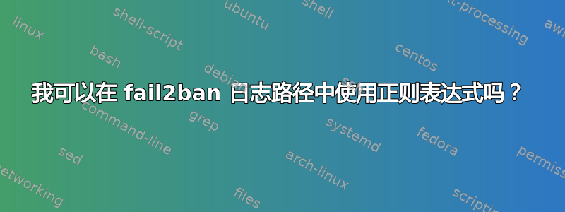 我可以在 fail2ban 日志路径中使用正则表达式吗？