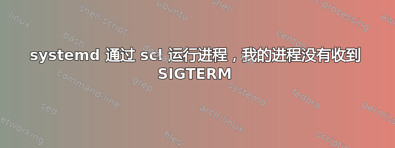 systemd 通过 scl 运行进程，我的进程没有收到 SIGTERM