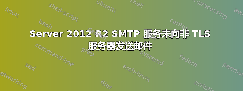 Server 2012 R2 SMTP 服务未向非 TLS 服务器发送邮件