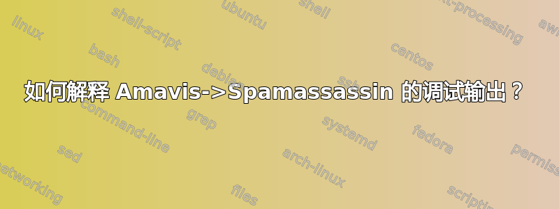 如何解释 Amavis->Spamassassin 的调试输出？