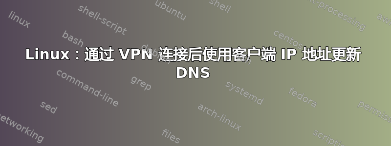 Linux：通过 VPN 连接后使用客户端 IP 地址更新 DNS