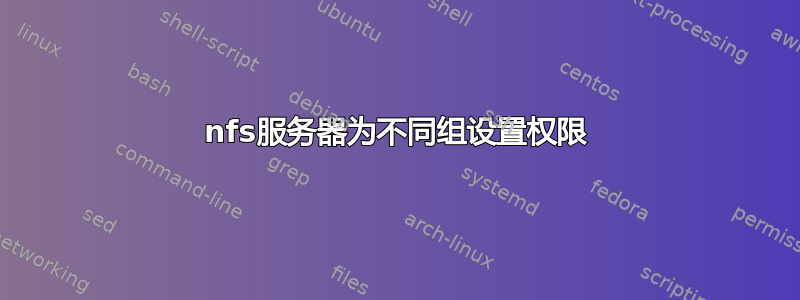 nfs服务器为不同组设置权限