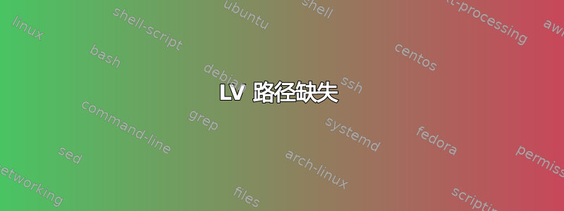 LV 路径缺失