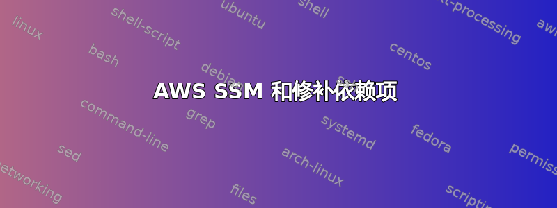 AWS SSM 和修补依赖项