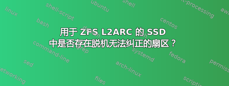 用于 ZFS L2ARC 的 SSD 中是否存在脱机无法纠正的扇区？