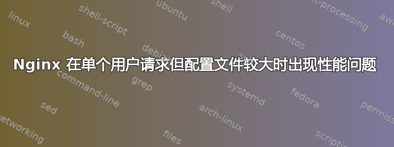 Nginx 在单个用户请求但配置文件较大时出现性能问题