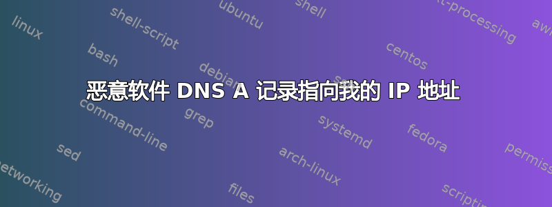 恶意软件 DNS A 记录指向我的 IP 地址