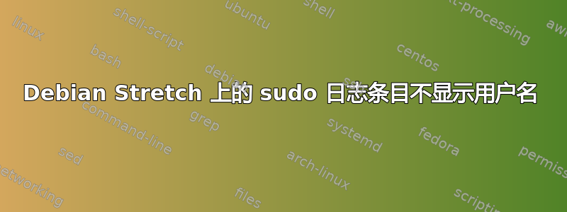 Debian Stretch 上的 sudo 日志条目不显示用户名