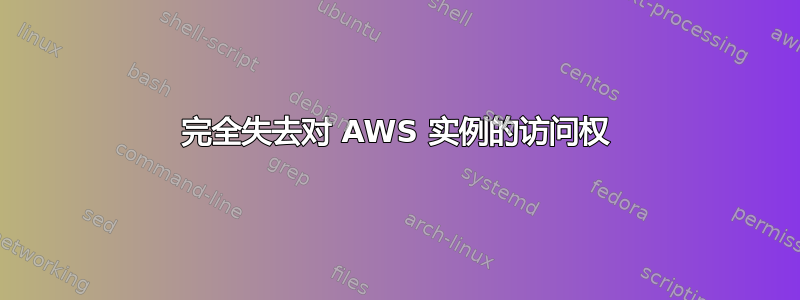 完全失去对 AWS 实例的访问权