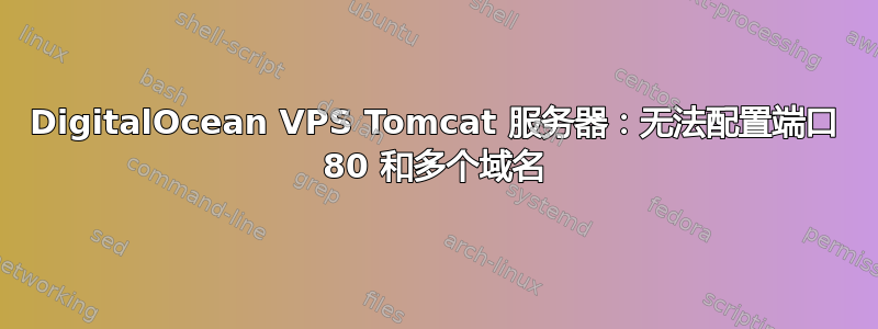 DigitalOcean VPS Tomcat 服务器：无法配置端口 80 和多个域名