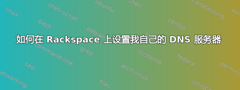 如何在 Rackspace 上设置我自己的 DNS 服务器