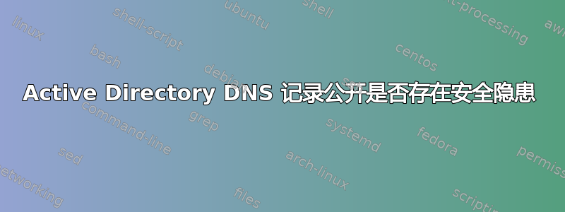 Active Directory DNS 记录公开是否存在安全隐患