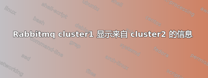 Rabbitmq cluster1 显示来自 cluster2 的信息