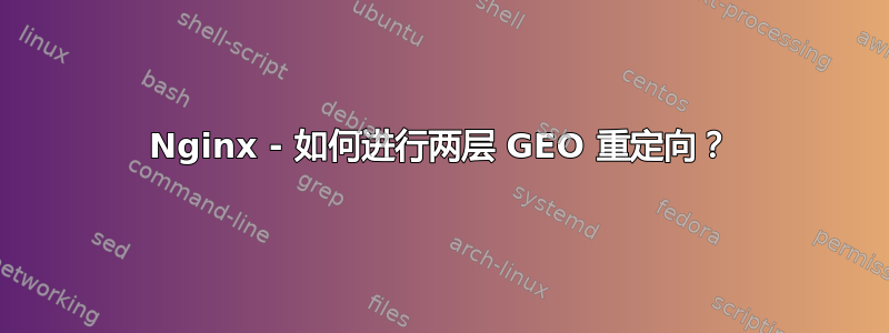 Nginx - 如何进行两层 GEO 重定向？