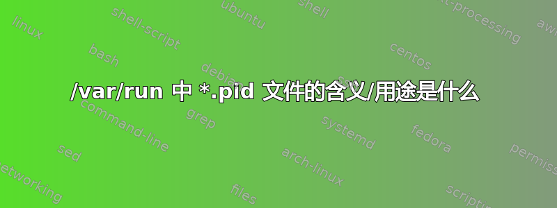 /var/run 中 *.pid 文件的含义/用途是什么