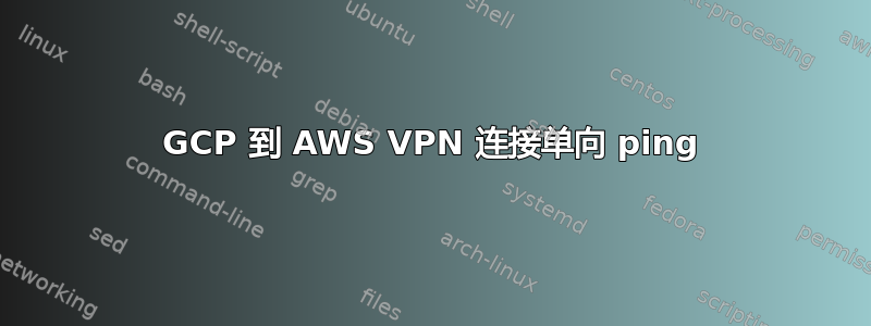 GCP 到 AWS VPN 连接单向 ping