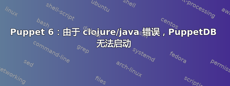 Puppet 6：由于 clojure/java 错误，PuppetDB 无法启动