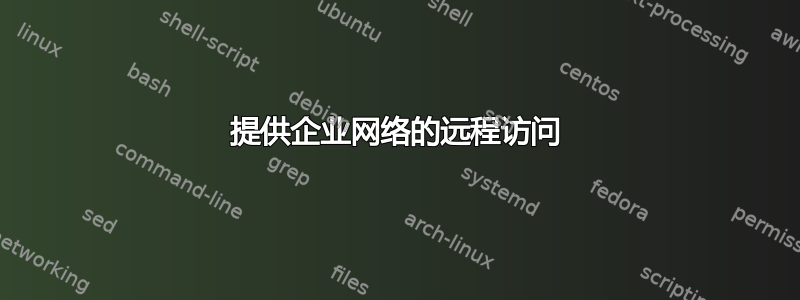 提供企业网络的远程访问