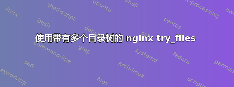 使用带有多个目录树的 nginx try_files