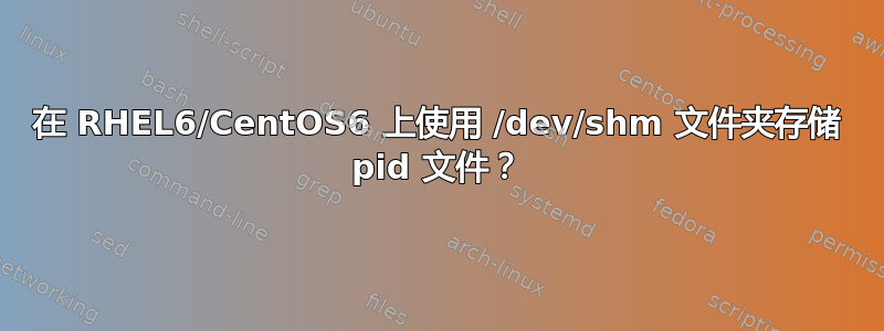 在 RHEL6/CentOS6 上使用 /dev/shm 文件夹存储 pid 文件？