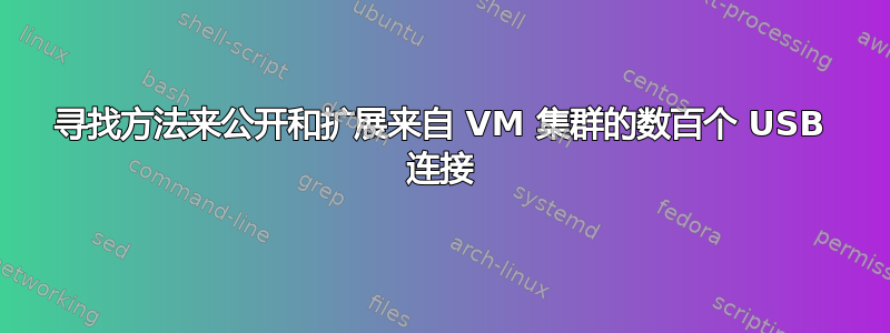 寻找方法来公开和扩展来自 VM 集群的数百个 USB 连接