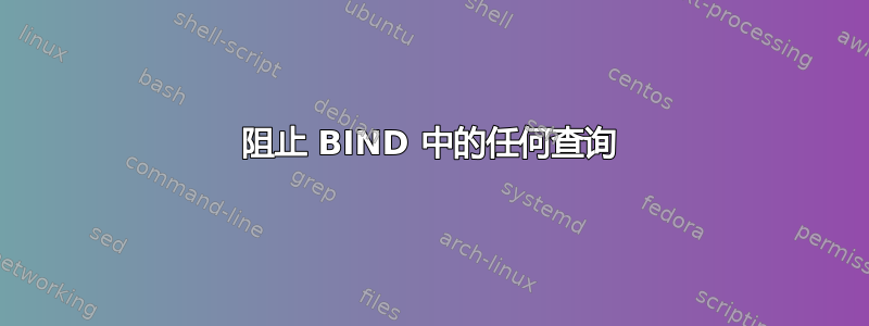 阻止 BIND 中的任何查询