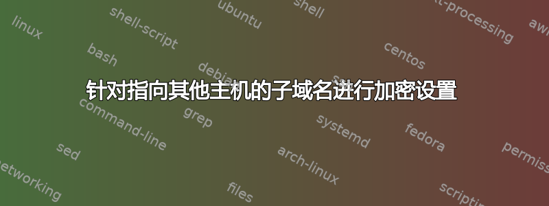 针对指向其他主机的子域名进行加密设置