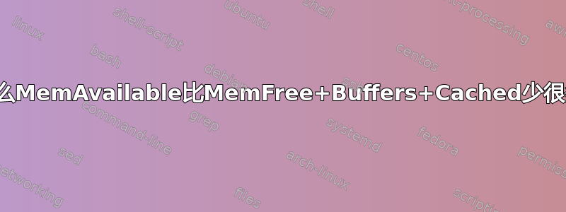 为什么MemAvailable比MemFree+Buffers+Cached少很多？