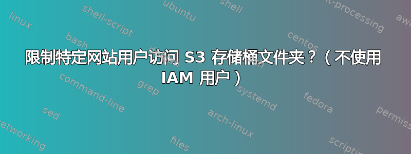 限制特定网站用户访问 S3 存储桶文件夹？（不使用 IAM 用户）