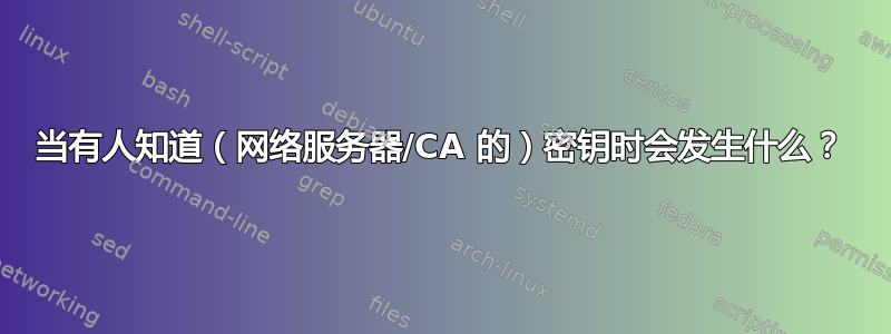 当有人知道（网络服务器/CA 的）密钥时会发生什么？