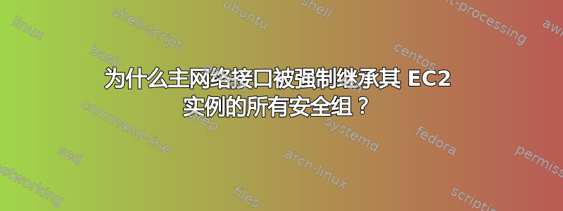 为什么主网络接口被强制继承其 EC2 实例的所有安全组？