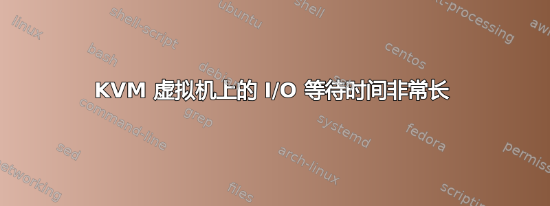 KVM 虚拟机上的 I/O 等待时间非常长