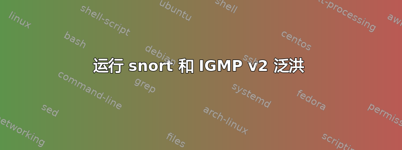 运行 snort 和 IGMP v2 泛洪