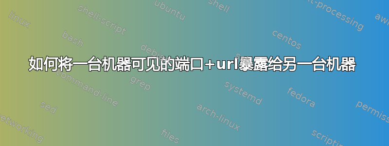 如何将一台机器可见的端口+url暴露给另一台机器