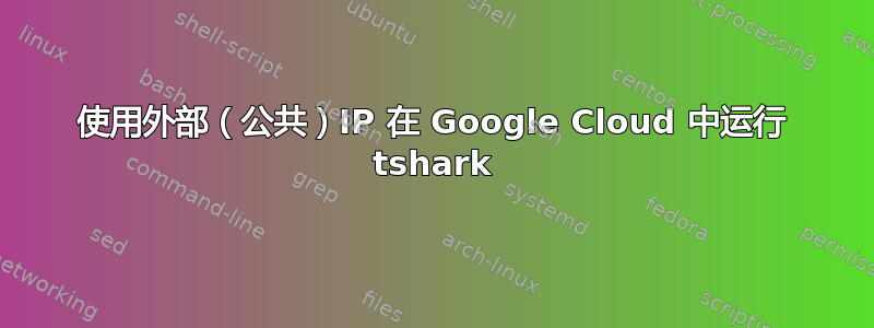 使用外部（公共）IP 在 Google Cloud 中运行 tshark