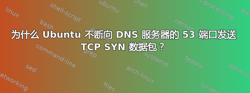 为什么 Ubuntu 不断向 DNS 服务器的 53 端口发送 TCP SYN 数据包？