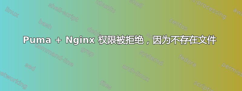 Puma + Nginx 权限被拒绝，因为不存在文件